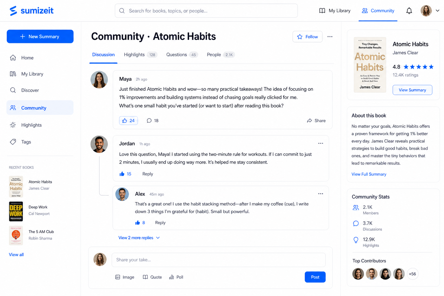 Community screenshot for Atomic Habits